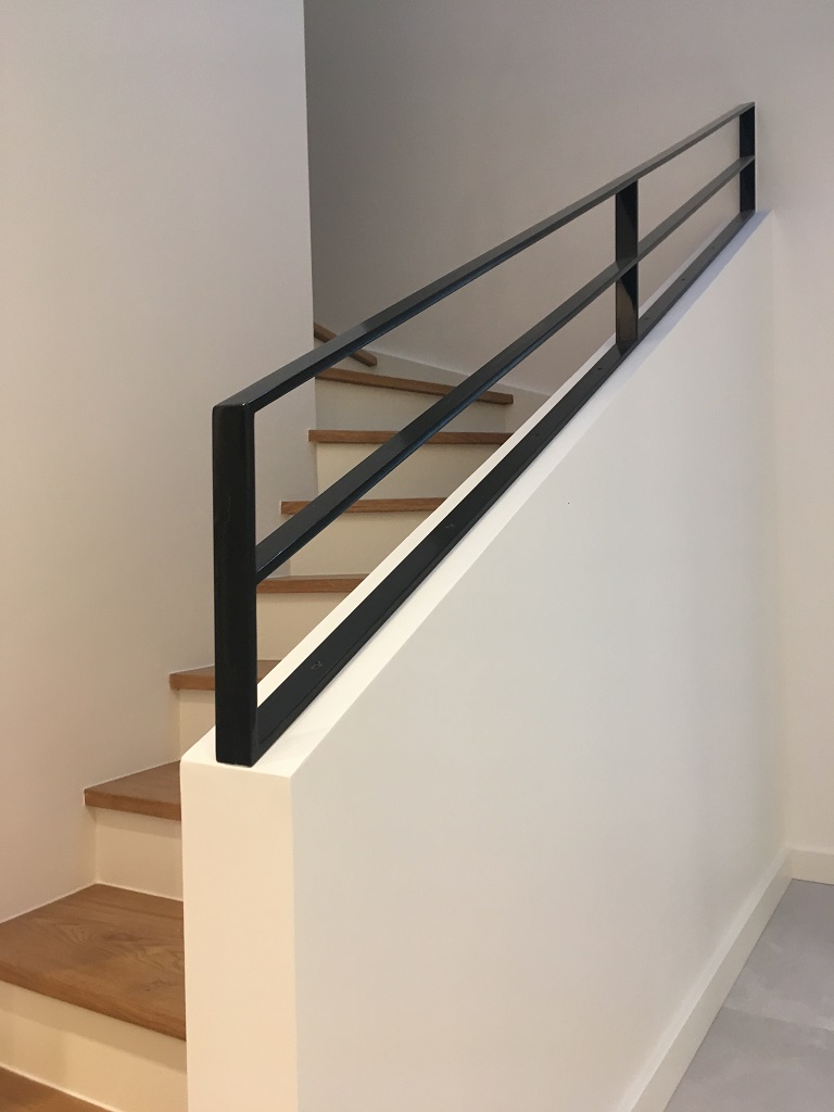 escalier droit bois et béton