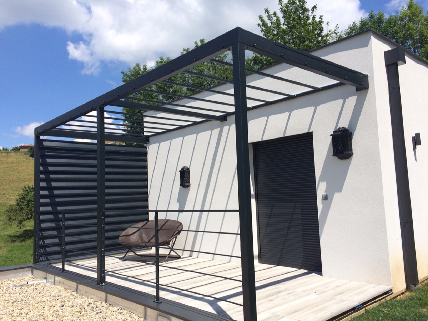 Pergolas en métal Lyon, Pergolas acier Villefranche Calade Design — free download